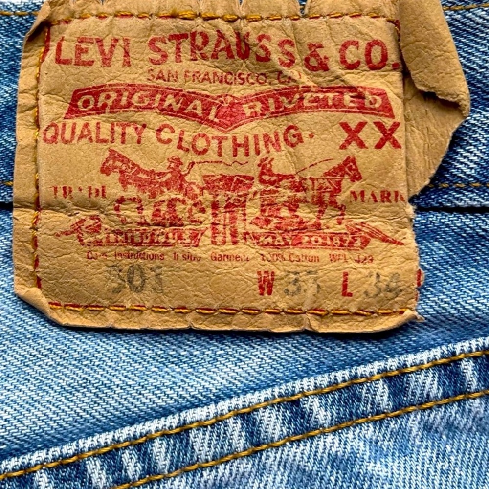 Vintage Y2K Levi’s 503 Button Fly Mom Jeans 90’s Boyfriend Extreme High Waist - Picture 9 of 12